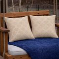 2 Pack Outdoor Throw Pillows, Waterproof & Fade-Resistant Patio Cushions for Garden, Porch, Poolside