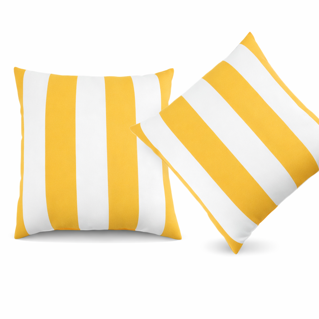 2 Pack Outdoor Throw Pillows, Waterproof & Fade-Resistant Patio Cushions for Garden, Porch, Poolside Furniture