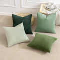 Boho Farmhouse Sage Green Throw Pillow Covers 18x18 Inch Set of 4