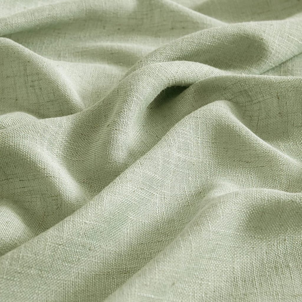 Sage Green Linen Curtains 84 Inch Length for Bedroom Living Room, Soft Thick Linen Textured Window Drapes Semi Sheer Light Filtering ,2 Panels