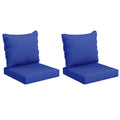 4-Piece Patio Chair Cushion and Back Pillow Set, Seat Replacement Patio, Cushions Set for Outdoor Garden Furniture, Navy Blue