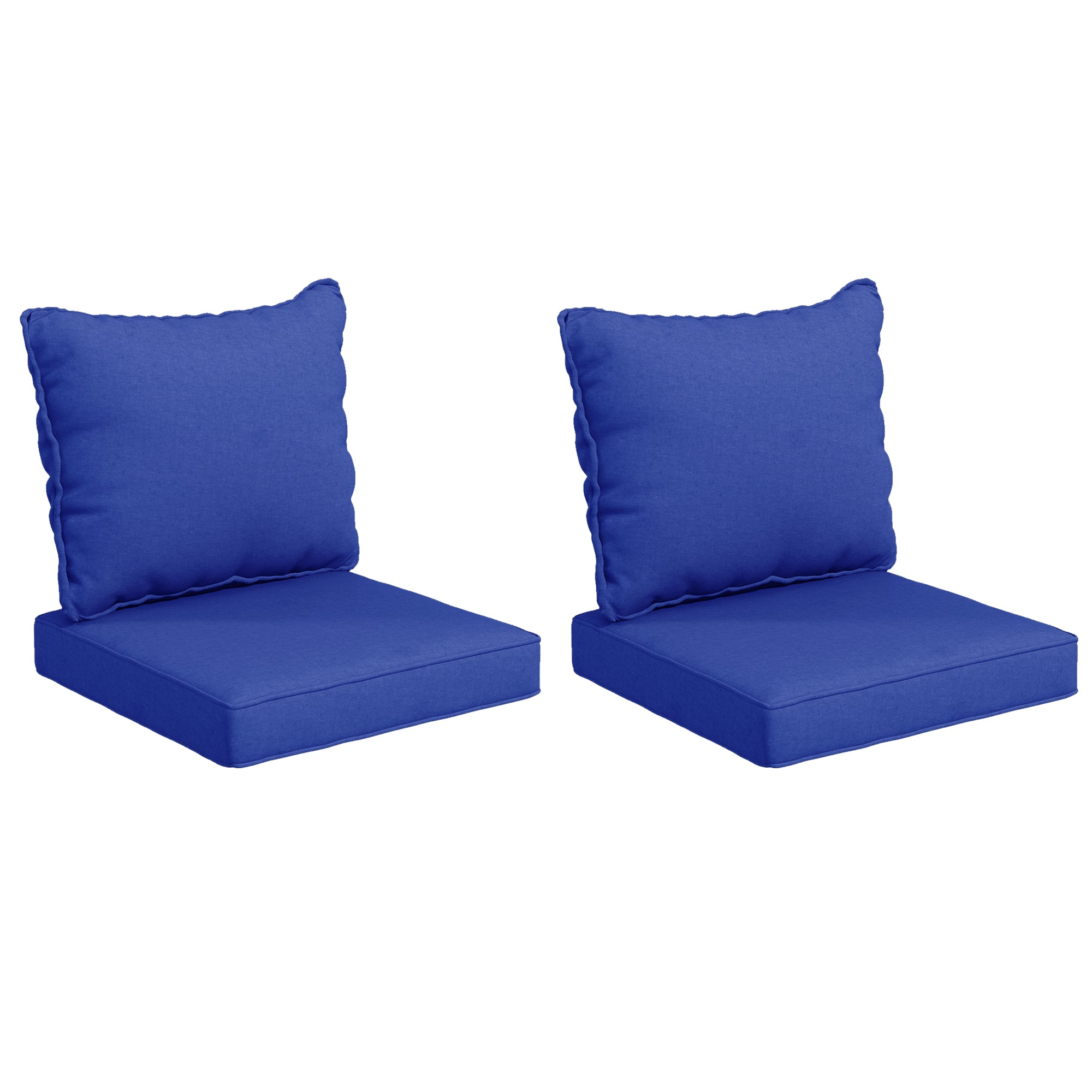 4-Piece Patio Chair Cushion and Back Pillow Set, Seat Replacement Patio, Cushions Set for Outdoor Garden Furniture, Navy Blue