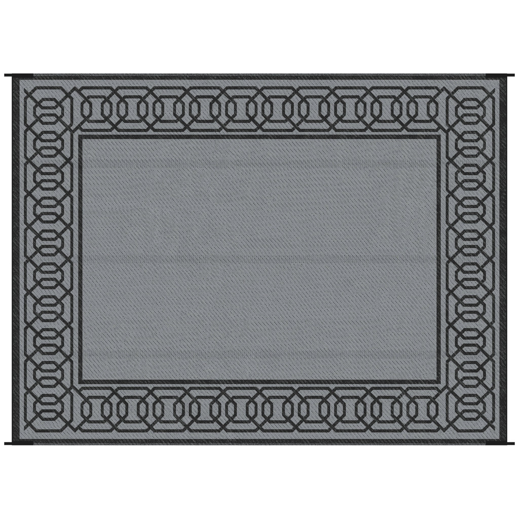 Reversible Outdoor Rug, 9' x 12' Waterproof Plastic Straw Floor Mat, Portable RV Camping Carpet