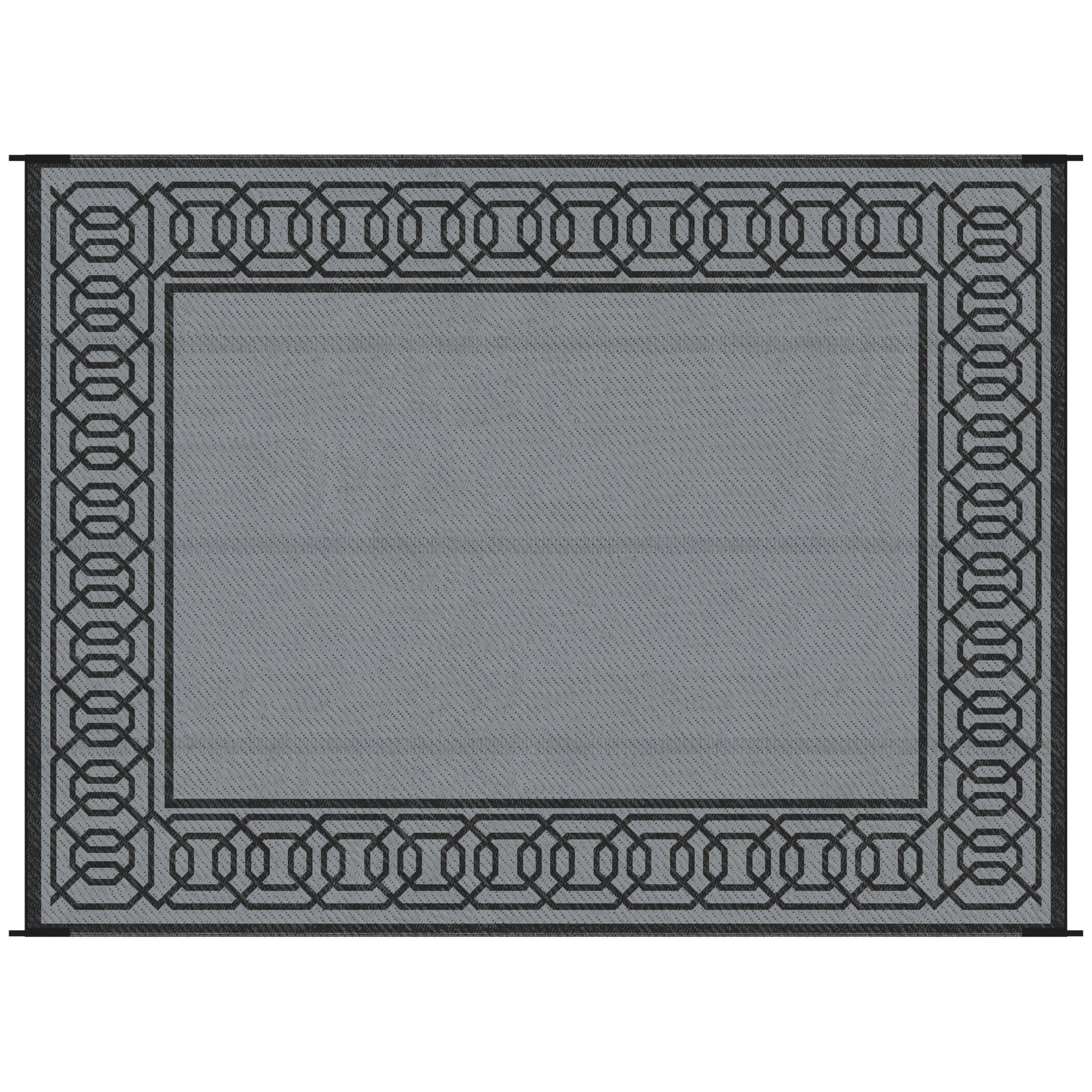 Reversible Outdoor Rug, 9' x 12' Waterproof Plastic Straw Floor Mat, Portable RV Camping Carpet